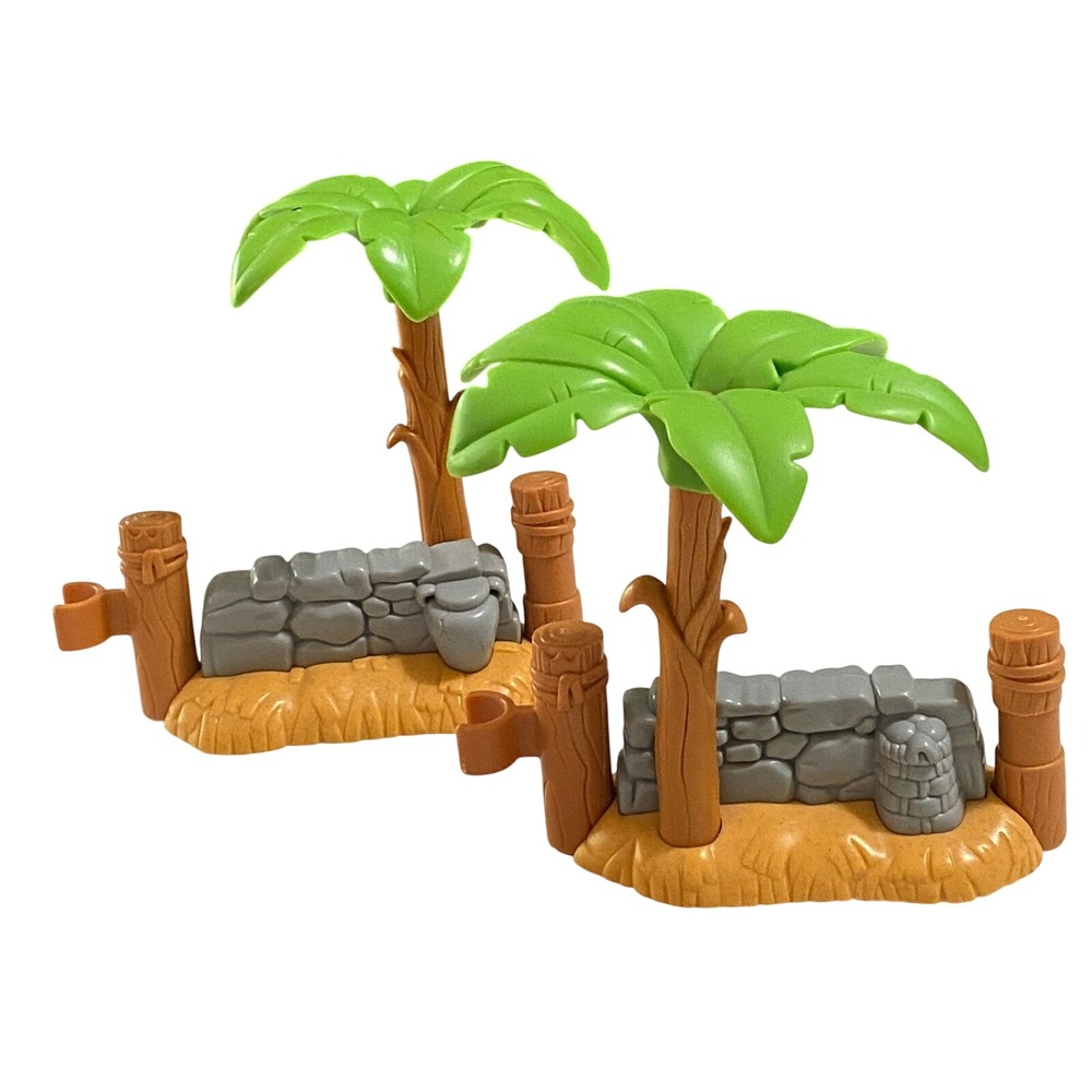 Fisher Price Little People Deluxe Christmas Story Nativity Fence Palm Tree 2 pcs